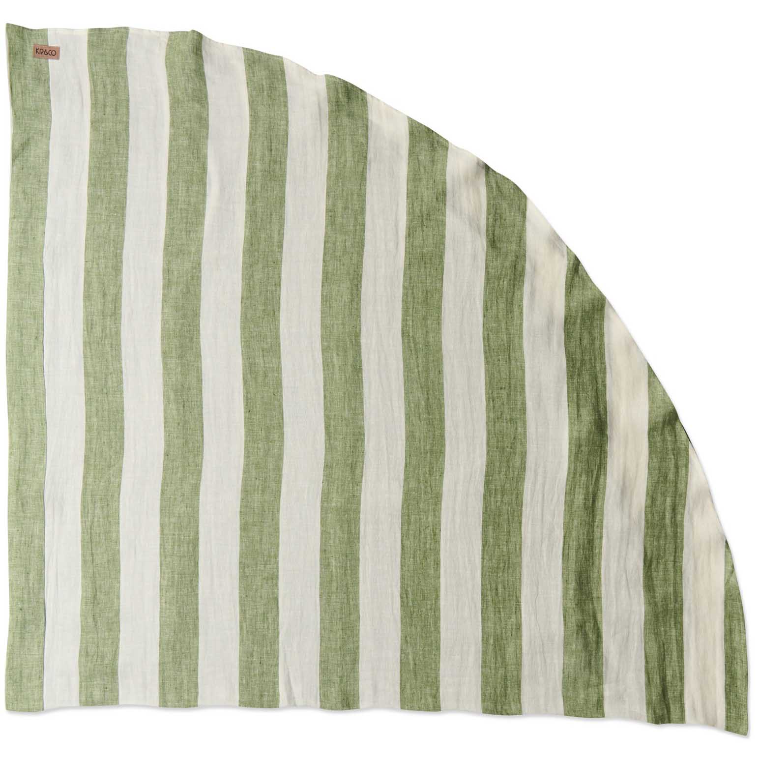 Kip&Co Moss Stripe Tablecloth Round